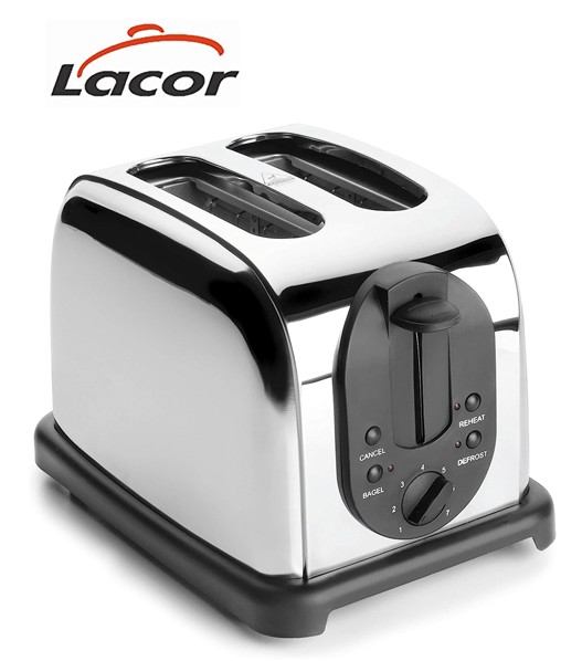 LAC69062  TOSTADOR LACOR 2 RANURAS INOX.850-1000W.