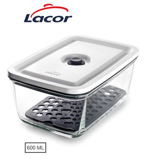 LAC69687  CONTENEDOR DE VACÍO LACOR SMART GLASS 600 ML