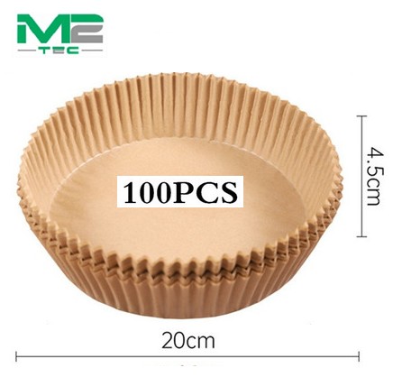 M2TMOLDEPAPELGR  MOLDE DE PAPEL FREIDORA DE AIRE 20 CM 100 PZ.