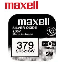 MAX379  PILA BOTÓN MAXEL SR521 (CAJA 10)