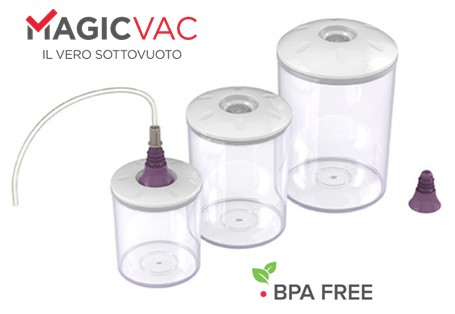 MGCACO1182  JUEGO DE 3 RECIPIENTES MAGICVAC PARA ENVASADO AL VACÍO