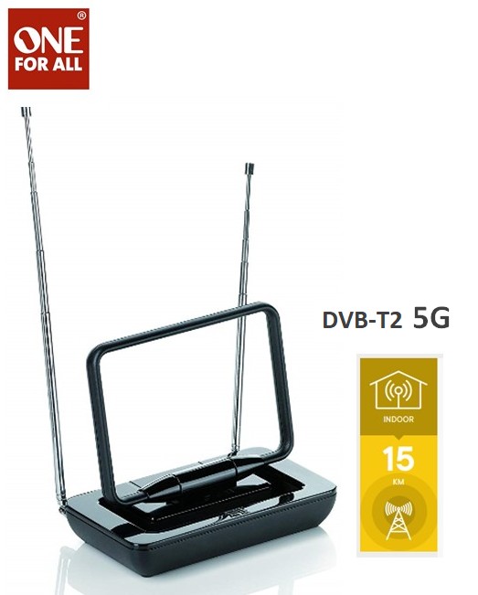 ONESV9125.5G  ANTENA TV INTERIOR ONE FOR ALL AMPLIFICADA 5G