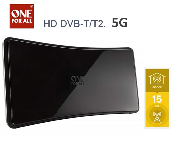 ONESV9420.5G  ANTENA TV INTERIOR ONE FOR ALL AMPLIFICADA FULLHD 5 G