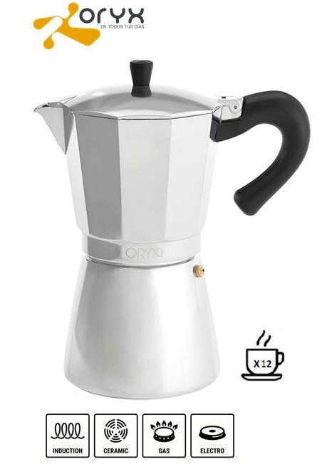 ORYKP12  CAFETERA ITALIANA ORYX 12 TAZAS