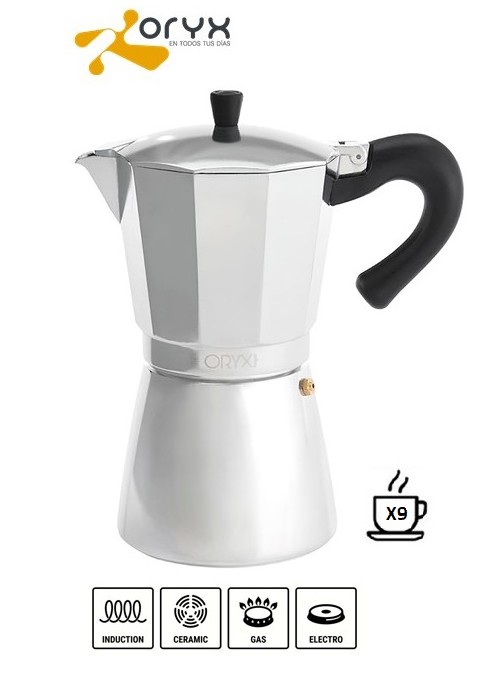 ORYKP9  CAFETERA ITALIANA ORYX 9 TAZAS