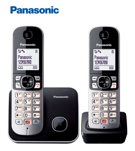 PANKXTG6852NG  TELÉFONO PANASONIC INALÁMBRICO DUO NEGRO