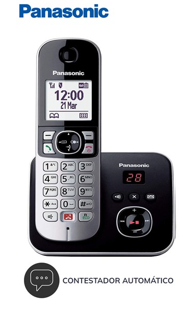 PANKXTG6861NG  TELÉFONO PANASONIC INALÁMBRICO NEGRO CONTESTADOR
