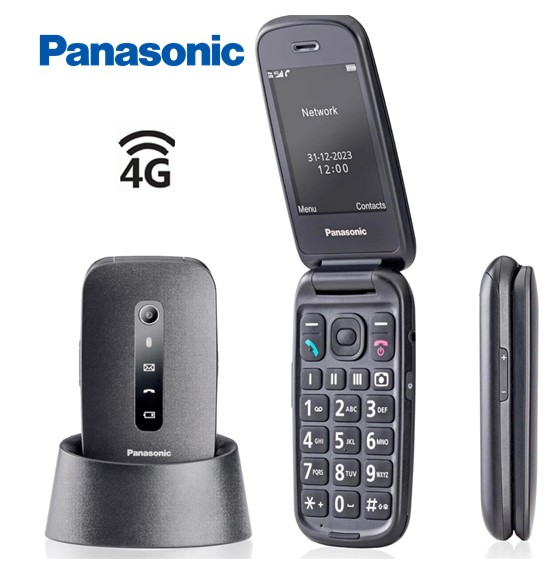 PANKXTU550NG  TELÉFONO MÓVIL 4G PANASONIC USO FÁCIL NEGRO