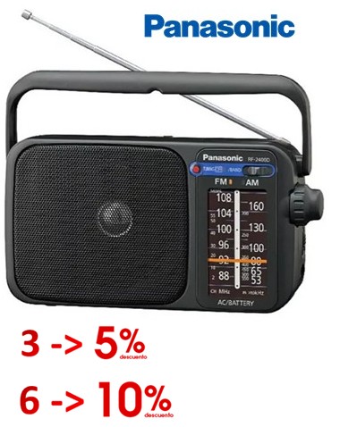 PANRF2400  RADIO PANASONIC RED Y PILAS AM/FM