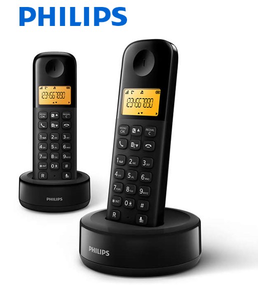 PHID1602DUO  TELEFÓNO PHILIPS DEC DUO NEGRO