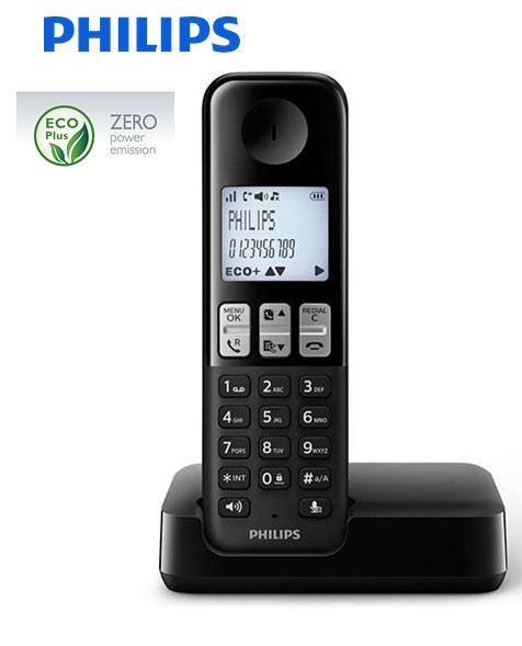 PHID2501NG  TELÉFONO PHILIPS INALÁMBRICO NEGRO