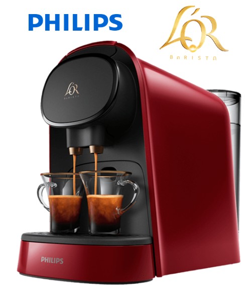 PHILM8012ROJA  CAFETERA PHILIPS LOR BARISTA SUNSET RUBIS ROJA