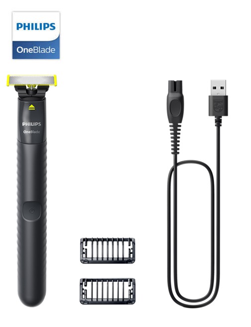 PHIQP1424  BARBERO PHILIPS RECARGABLE ONEBLADE 2 PEINES