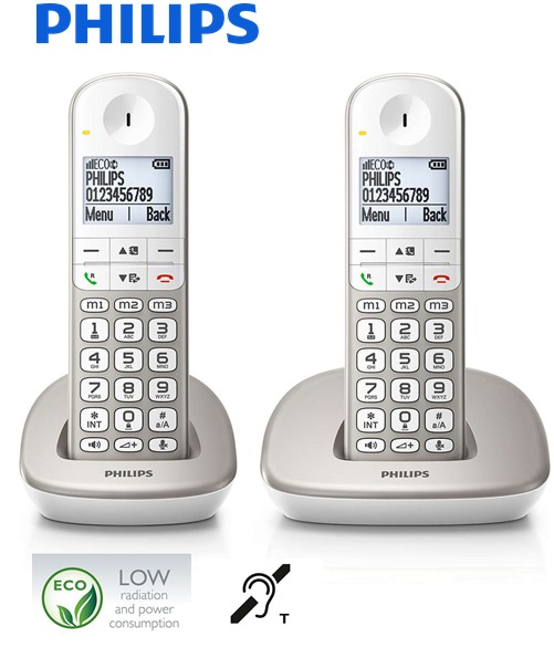 PHIXL4902PL  TELÉFONO PHILIPS INALÁMBRICO DUO PLATA