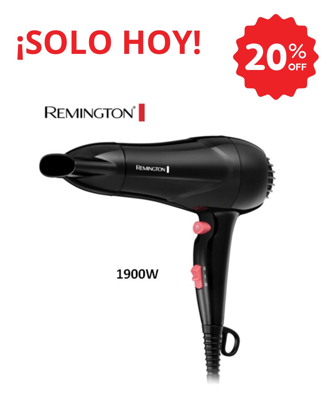 REMD2000  SECADOR REMINGTON MY STYLIST1900W