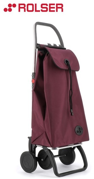 ROLIMX305BU  CARRO COMPRA ROLSER I-MAX MF 4L BURDEOS PLEGABLE