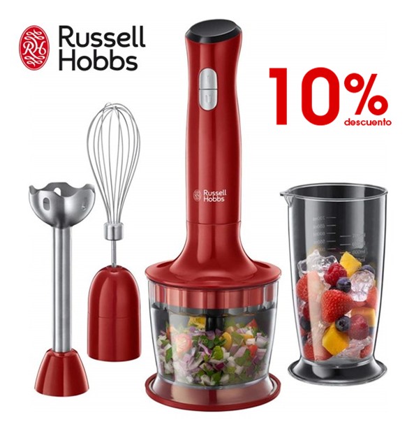 RUS2470056  BATIDORA RUSSELL HOBBS 3 EN 1 DESIRE 500W ROJA