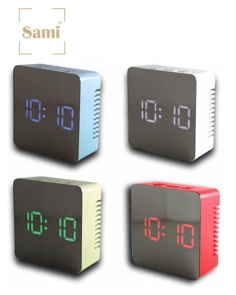 SAMLD9806  DESPERTADOR SAMI LED MULTIFUNCIÓN COLORES SURTIDOS