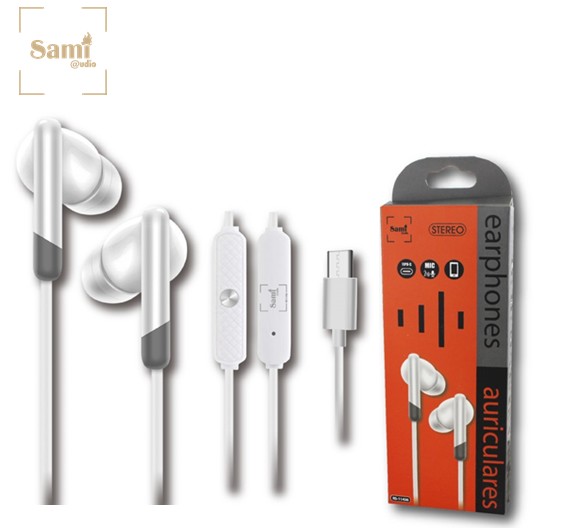 SAMRS11436BL  AURICULAR SAMI TIPO C CON MICRO BLANCO