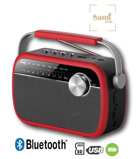 SAMRS11824  RADIO SAMI VINTAGE 2 BANDAS ROJO