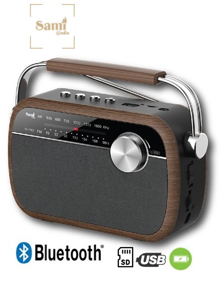 SAMRS11825  RADIO SAMI VINTAGE 2 BANDAS MADERA