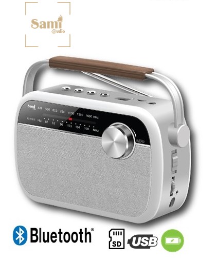 SAMRS11826  RADIO SAMI VINTAGE 2 BANDAS PLATA