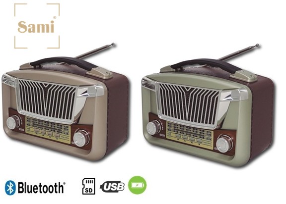 SAMRS11835  RADIO SAMI VINTAGE 3 BANDAS BLUETOOTH