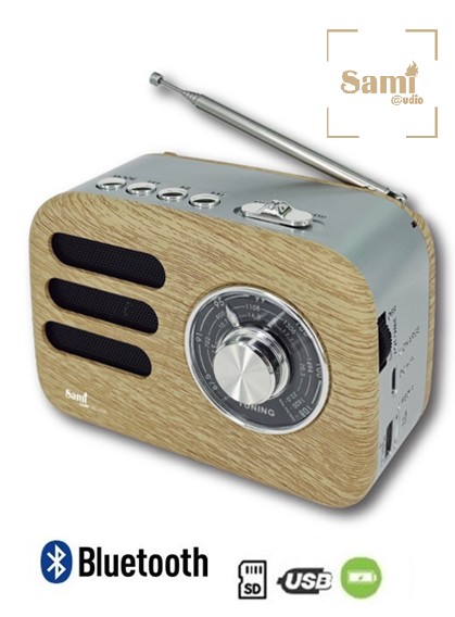 SAMRS11838  RADIO SAMI 3 BANDAS VINTAGE MADERA