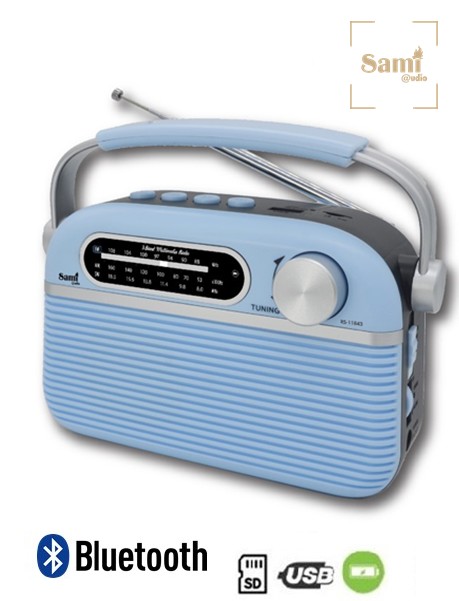 SAMRS11843  RADIO SAMI  AC/DC VINTAGE AZUL