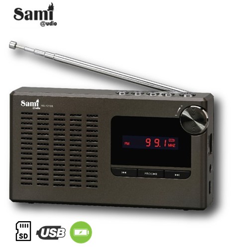 SAMRS12106  RADIO PORTÁTIL SAMI FM DIGITAL SUPERBASS RECARGABLE