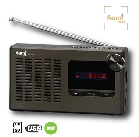 SAMRS12106  RADIO PORTÁTIL SAMI FM DIGITAL SUPERBASS RECARGABLE