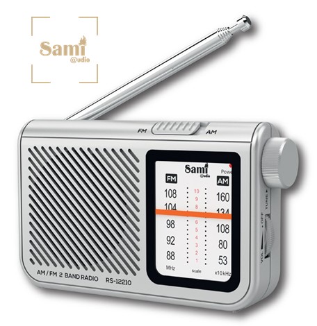 SAMRS12210PL  RADIO SAMI PORTÁTIL 2 BANDAS PLATA