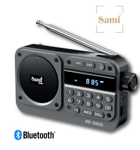 SAMRS12605  RADIO SAMI FM MULTIMEDIA PORTÁTIL RECARGABLE
