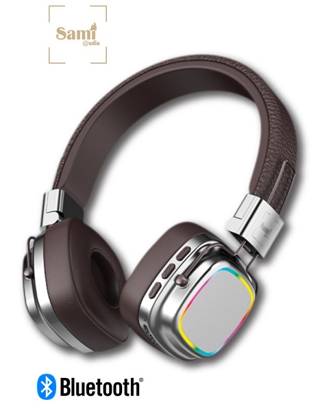 SAMRS13407MA  AURICULAR ARO SAMI RETRO BLUETOOTH MARRÓN