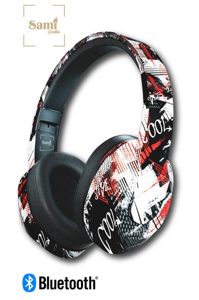 SAMRS13408BL  AURICULAR ARO SAMI MUSIC GRAFFITI BLUETOOTH BLANCO