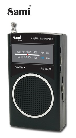 SAMRS2926NG  RADIO BOLSILLO SAMI VERTICAL 2 BANDAS NEGRO
