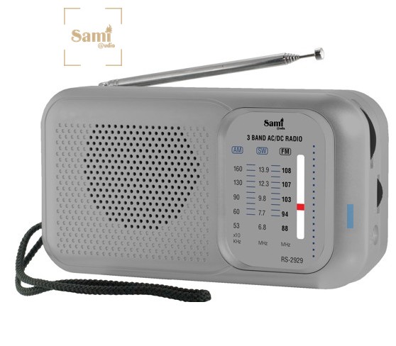 SAMRS2929GR  RADIO RED Y PILAS SAMI 3 BANDAS GRIS