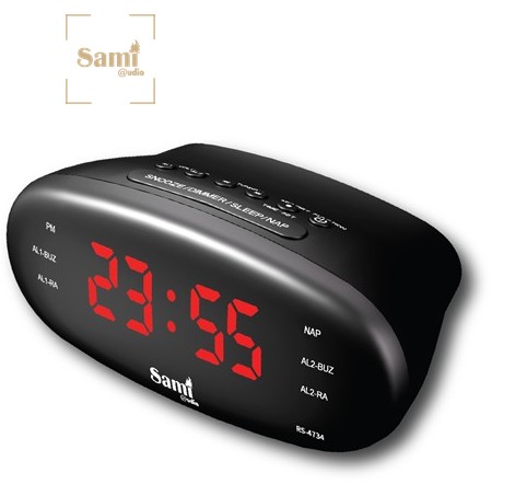 SAMRS4734  RADIO RELOJ SAMI DIGITAL AM/FM ENTRADA AURICULAR