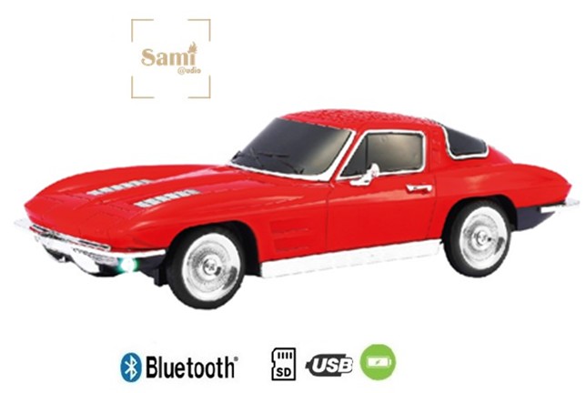 SAMRS9101RJ  ALTAVOZ BLUETOOTH SAMI COCHE CLÁSICO ROJO