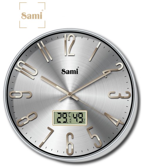 SAMRSP11614  RELOJ DE PARED SILENCIOSO SAMI TAIWAN TERMOM/HUMEDAD