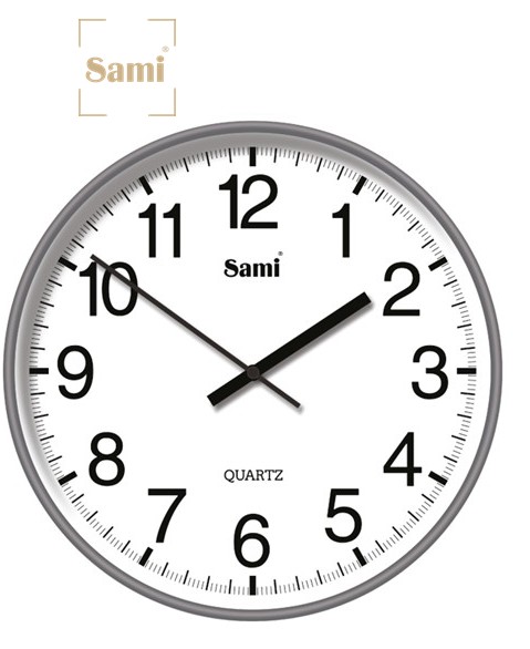 SAMRSP11632  RELOJ DE PARED SILENCIOSO SAMI TAIWAN GRIS MATE