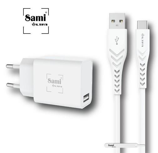 SAMSU1207  ALIMENTADOR SAMI USB A 15W QC 3.0 + CABLE TIPO C