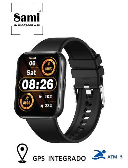 SAMWS2379NG  SMARTWATCH SAMI AMOLED NEGRO ACUÁTICO