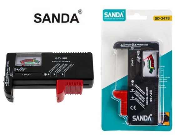 SANSD3478  COMPROBADOR DE PILA SANDA 1.5 V-9 V