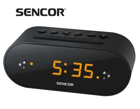 SENSRC1100NG  RADIO RELOJ DESPERTADOR SENCOR NEGRO