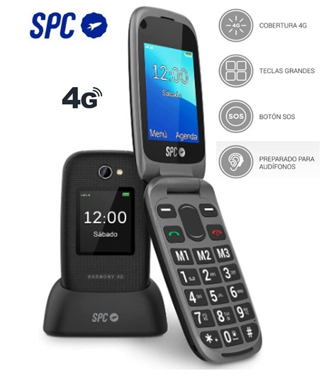 SPC2330HARMONY4G  TELÉFONO MÓVIL SPC HARMONY 4G+DOCK NEGRO