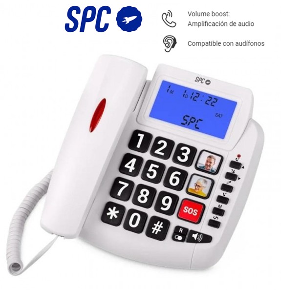 SPC3296B  TELÉFONO SPC SOBREMESA TECLAS GRANDES