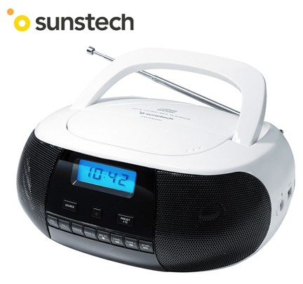 SUNCRUSM400BL  RADIO CD MP3 SUNSTECH CON USB BLANCO