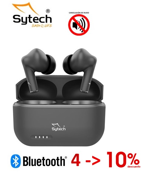 SYTSYTWS760NG  AURICULARES SYTECH TWS QMOODS ANC NEGRO