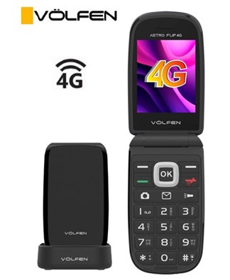 VOLASTROFLIP4NG  TELÉFONO MÓVIL VOLFEN ASTRO FLIP 4G NEGRO